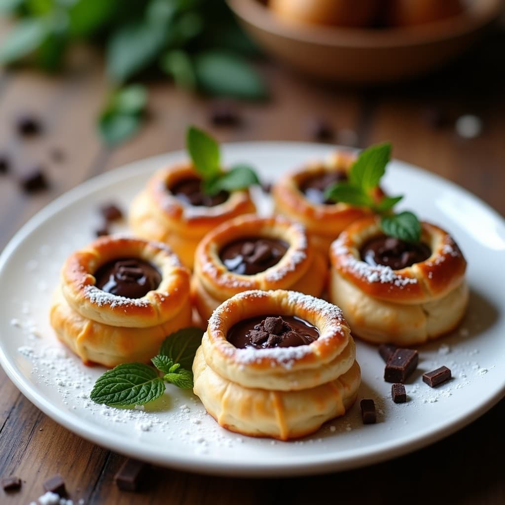 Hojaldres Rellenos de Crema de Castañas y Chocolate Negro: Postre Francés Sin Gluten en Airfryer
