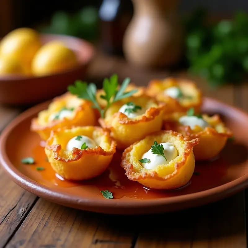 Hojaldres de Yuca y Queso de Cabra con Miel de Maguey: Receta Mexicana en Airfryer