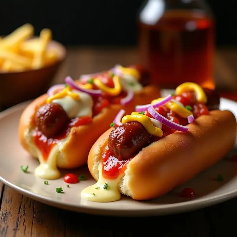 Hot Dogs con Pan de Pizza Relleno de Queso Mozzarella: El Twist que Necesitabas