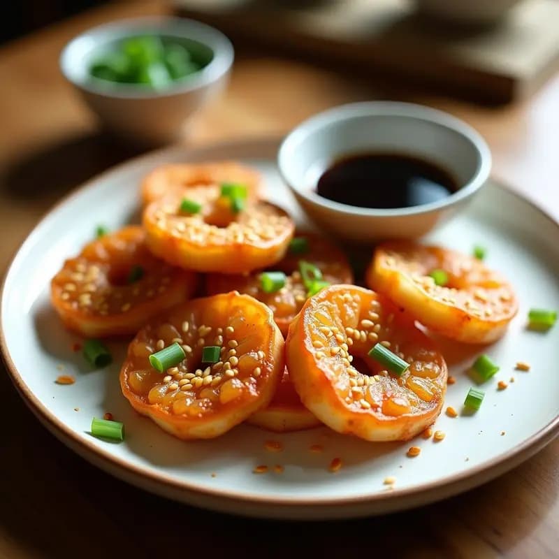 Jeon de Calamares y Cebolla: Receta Coreana Crujiente en Airfryer