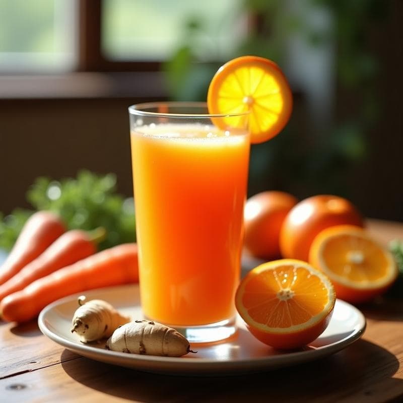 Jugo de Naranja Zanahoria y Jengibre: Bebida Detox para Empezar el Día