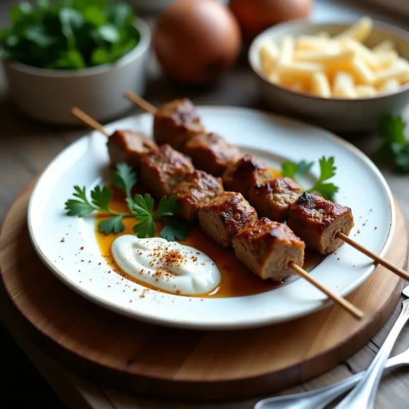 Kebabs de Cordero con Especias Za'atar y Yogur Griego: Receta de Oriente Medio en Airfryer