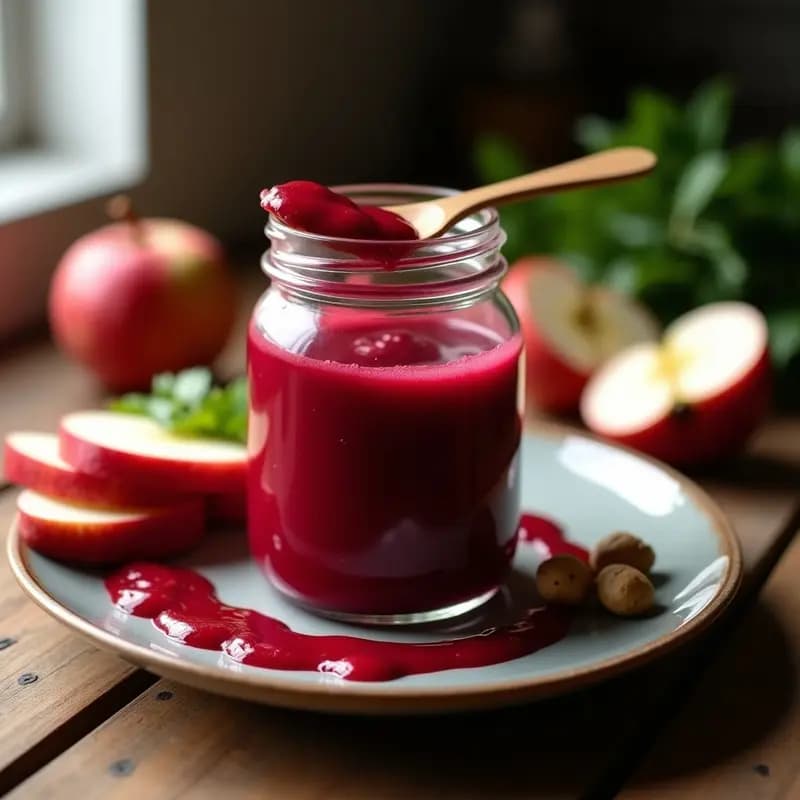 Ketchup de Remolacha y Manzana: Salsa Casera Sin Azúcar para Hamburguesas y Aperitivos