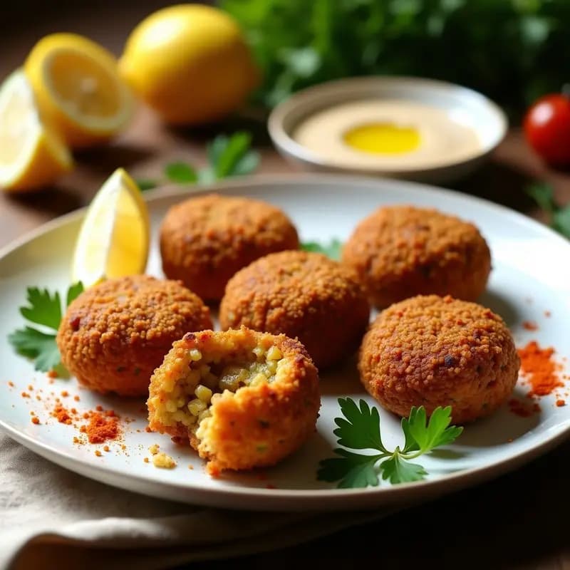 Kibbeh de Calabacín y Lentejas Rojas: Croquetas Líbanesas Sin Gluten en Airfryer