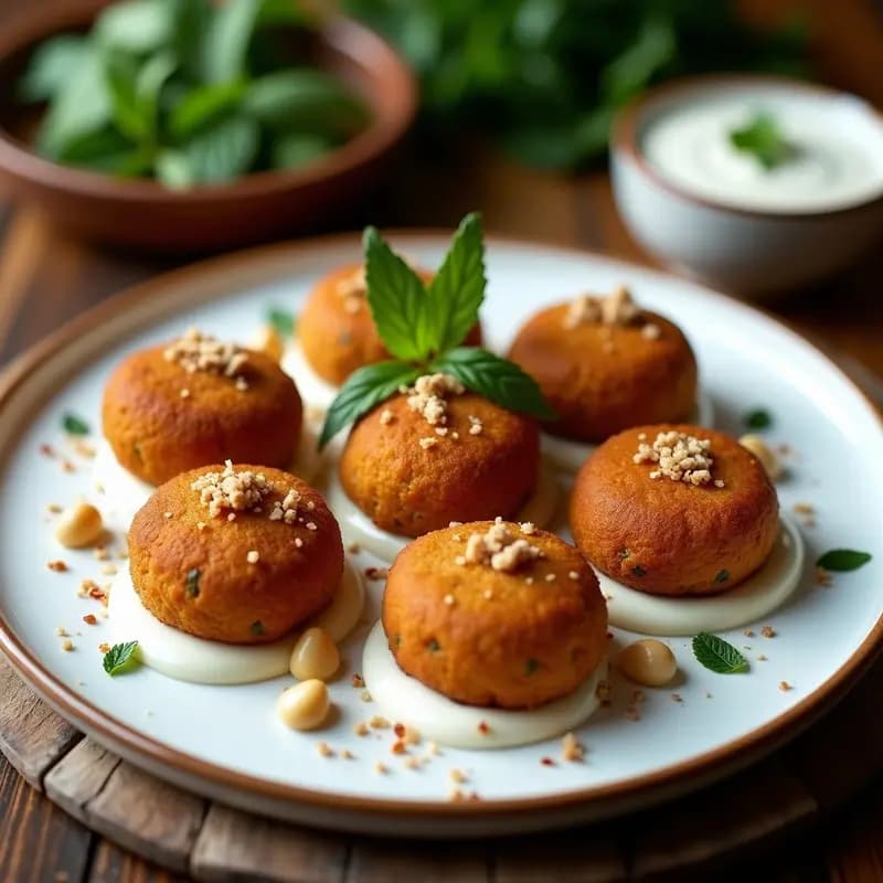 Kibbeh Nabulsieh de Carne y Bulghur: Croquetas Palestina en Airfryer con Yogur