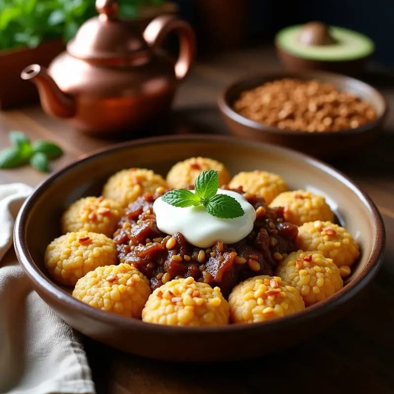 Kibbeh Nabulsieh con Bulghur y Cordero: Receta Palestina en Olla Lenta con Toque Especiado