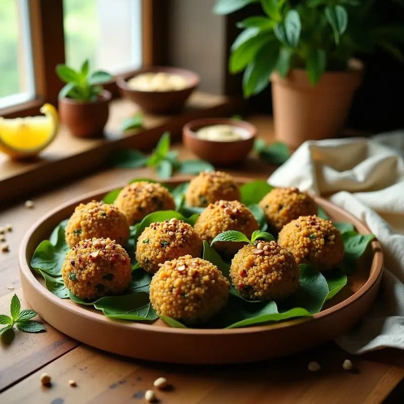 Kibbeh de Quinoa y Espinacas: Albóndiga árabe vegana al horno