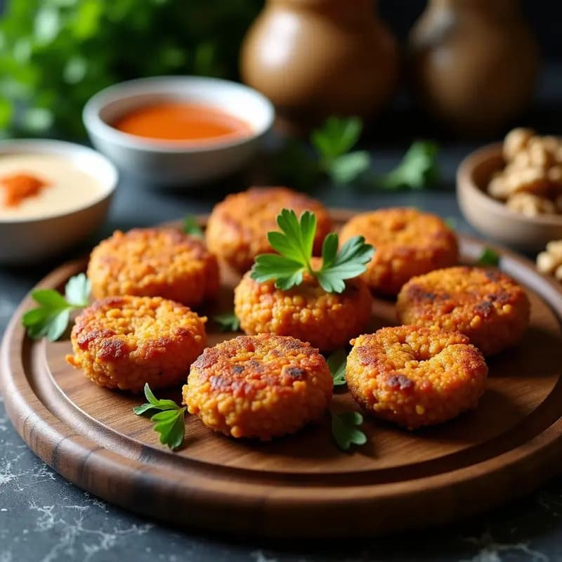 Kibeh de Lentejas Rojas y Nueces: Aperitivo Libanés al Horno Sin Harina