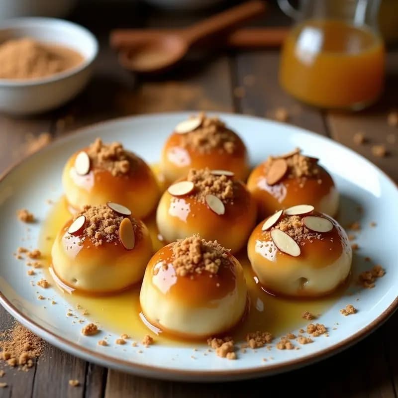 Knödel de Pan Austriaco con Relleno de Ciruela y Canela: Postre Tradicional en 30 Minutos