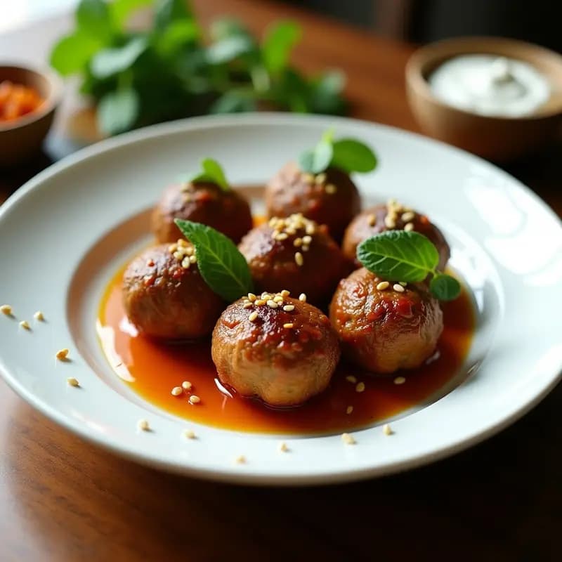 Kofta de Cordero con Salsa de Tamarindo y Menta: Receta Egipcia en Airfryer y Alta en Hierro