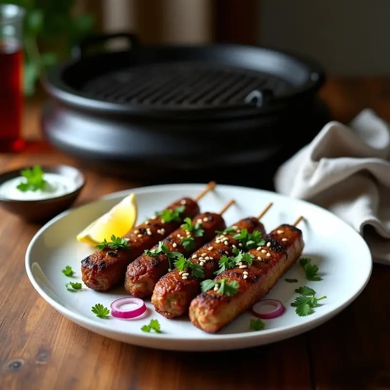Kofte de Cordero con Especias Marroquíes: Receta Árabe en Parrilla para Tupper