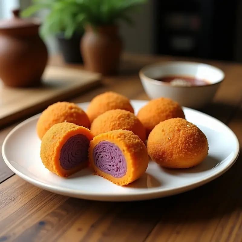 Korokke de Puré de Batata y Carne de Res: Receta Japonesa Crujiente en Airfryer