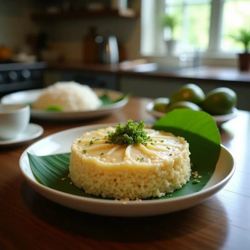 Kueh Dadar de Pandan y Coco: Postre Singapurense Sin Azúcar y Sin Gluten