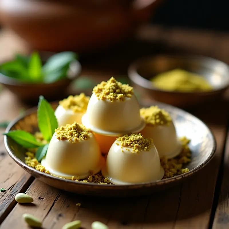 Kulfi Indio de Pistacho y Cardamomo: Postre Cremoso Sin Lácteos en 4 Ingredientes