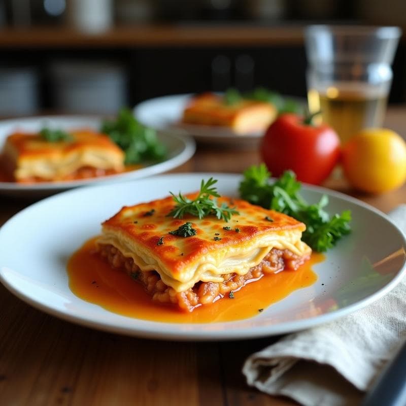 Lasagna de Berenjena y Tofu Rico: Receta Vegana en Airfryer con Capas Crujientes