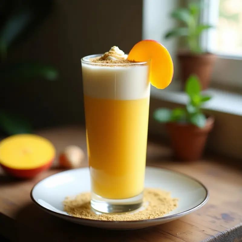 Lassi de Mango y Cardamomo: Batido Indio Probiótico con Yogur Griego
