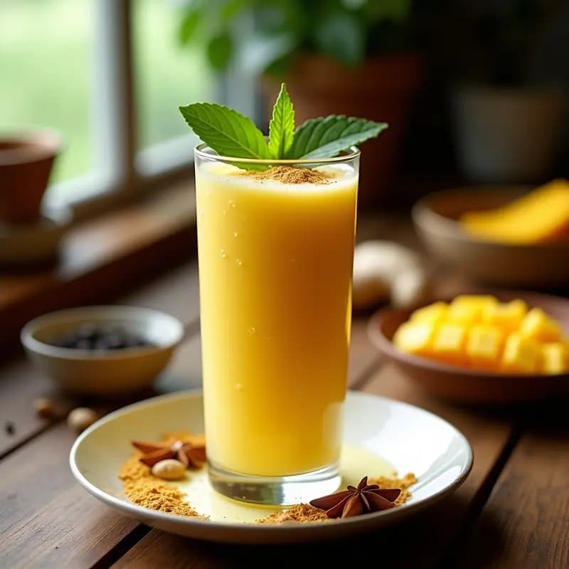 Lassi de Mango: Bebida India de Yogur y Especias para Digestion Ligera