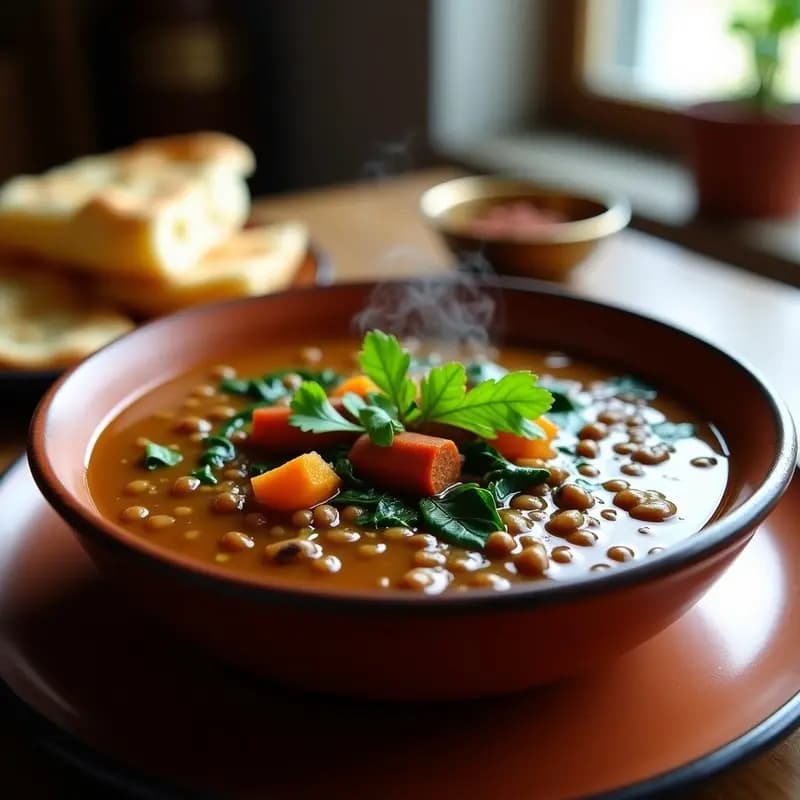 Lentil Soup con Chorizo y Espinacas: Sopa India Reconfortante para el Invierno