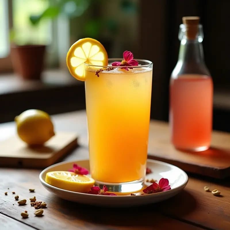 Limonada de Azafrán y Rosa: Bebida Persa Refrescante y Gourmet Sin Alcohol