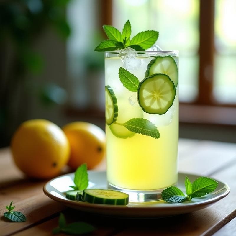 Limonada de Jengibre y Pepino con Hoja de Stevia: Bebida Detox y Quemagrasas