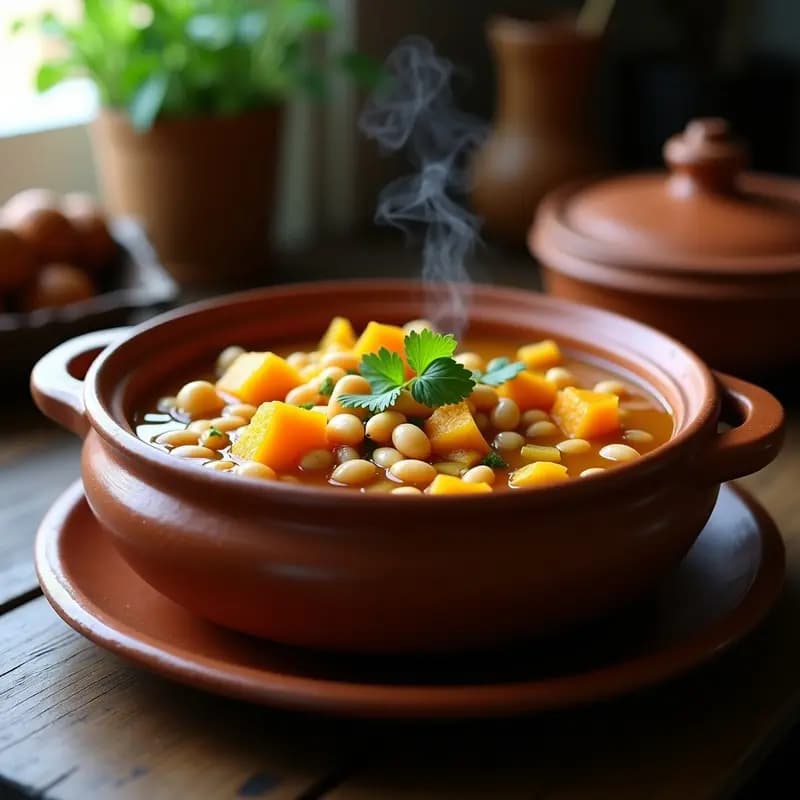 Locro Argentino de Zapallo y Porotos: Sopa Tradicional Vegana y Reconfortante