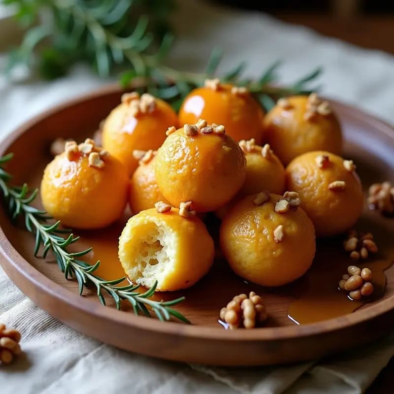 Lokma de Semolina con Miel de Tomillo y Nueces: Postre Turco Tradicional en 20 Minutos