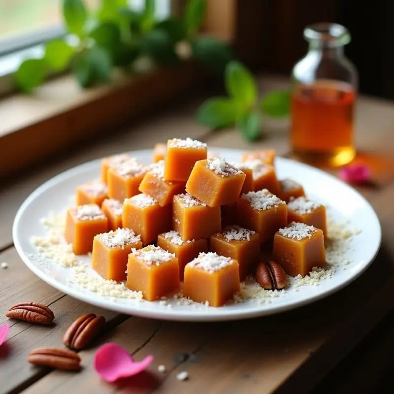 Lokum de Dátiles y Nuez con Esencia de Agua de Azahar: Dulce Turco Energético Sin Harina