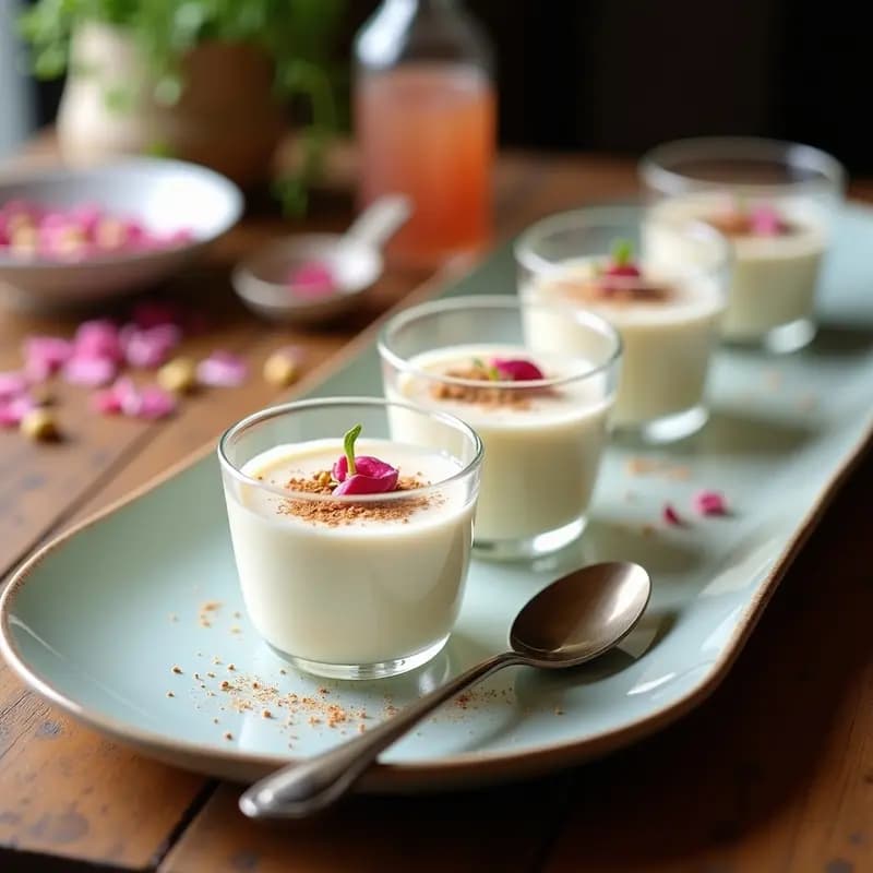 Mahalabia con Agua de Azahar: Postre Libanés de Leche y Rosa sin Horno