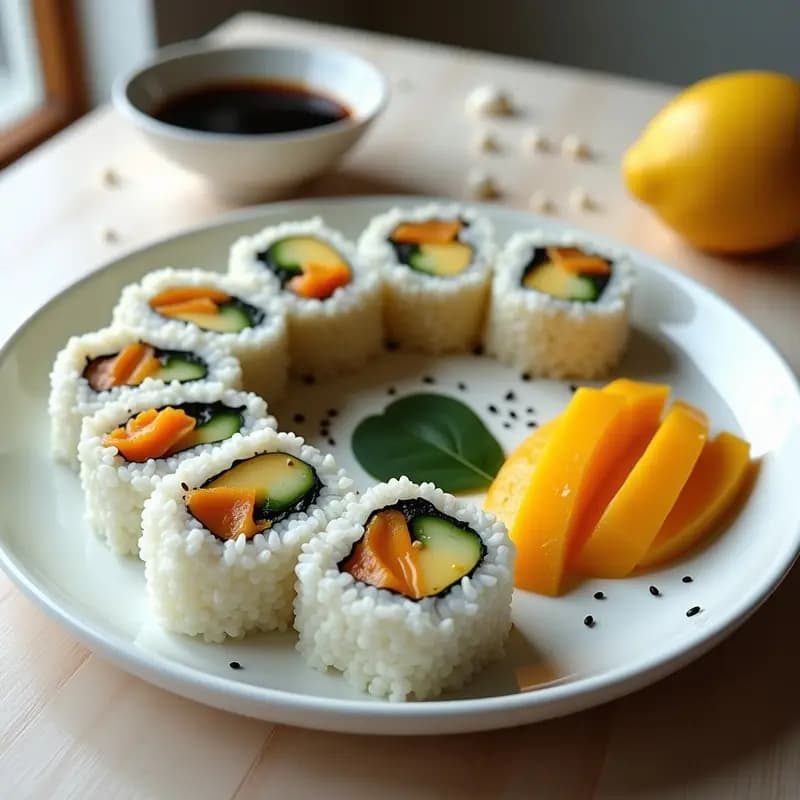 Maki de Queso Philadelphia y Mango: Receta Japonesa Dulce-Salada para Principiantes
