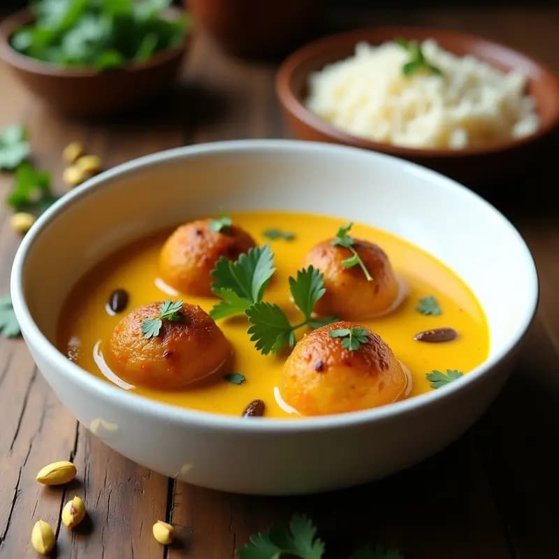 Malai Kofta de Patata y Queso Paneer: Curry Indio Cremoso Sin Gluten