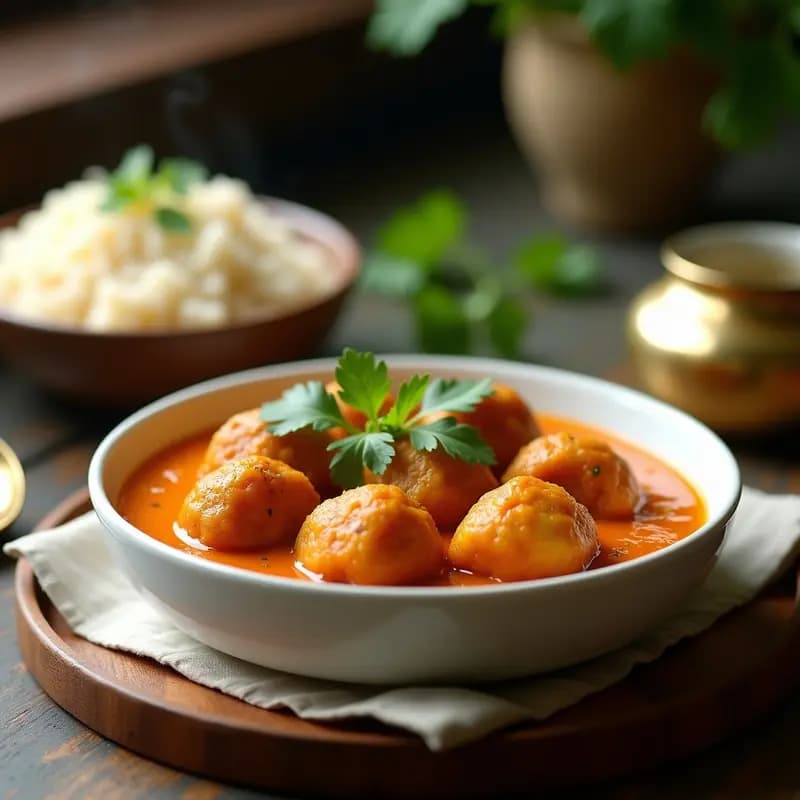 Malai Kofta de Patatas y Panir Vegano: Receta India en Salsa Cremosa