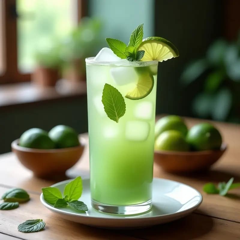 Mate Helado con Lima y Menta: Bebida Argentina Refrescante y Digestiva