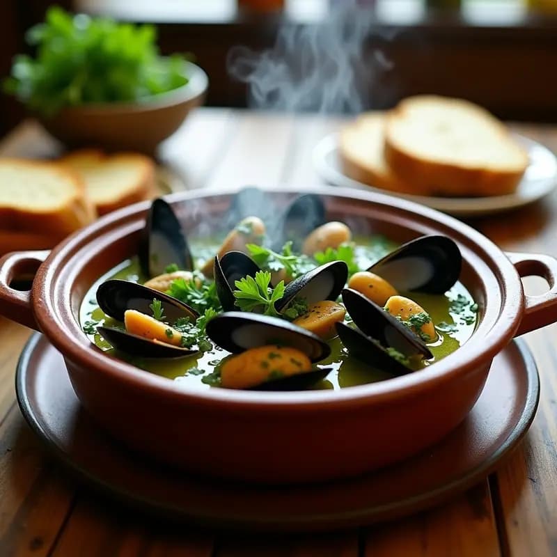 Mejillones en Salsa Verde con Almejas: Mariscada Gallega en 15 Minutos