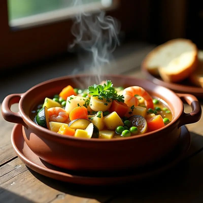 Menestra de Verduras con Almejas y Gambas: Receta Vasca de Mar y Monta