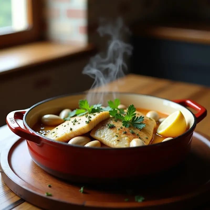 Merluza en Salsa de Almejas y Ajo: Receta Gallega Sin Gluten y Reconfortante