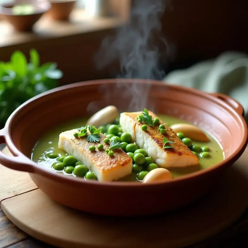 Merluza a la Sidra con Almejas y Guisantes: Receta Asturiana en 30 Minutos