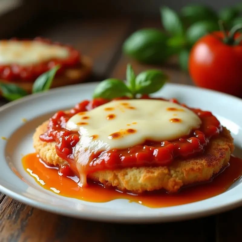 Milanesa de Cerdo a la Napolitana con Queso Provolone y Salsa de Tomate Casera