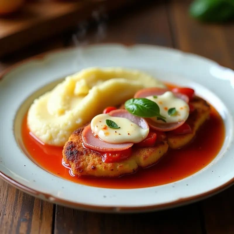 Milanesas a la Napolitana con Puré de Papas y Salsa de Tomate: Receta Argentina Clásica