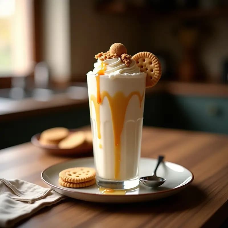 Milkshake de Cookies con Trozos de Galletas y Sirope de Caramelo: El Batido Definitivo