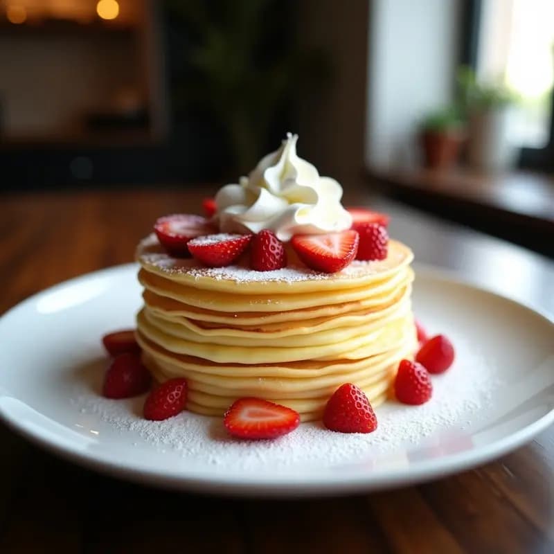 Mille Crepe de Vainilla y Fresas: Postre Francés Sin Gluten y Sin Lactosa