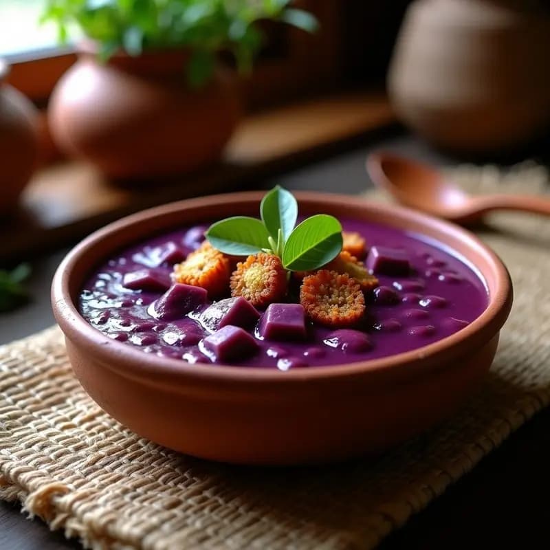 Mochica Peruana con Chicharrón y MaízMorado: Receta Tradicional de la Costa Norte
