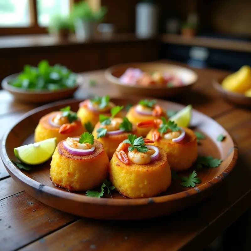 Mofongo de Plátano Verde y Camarones: Receta Puerto Riqueña Crujiente en Mortero
