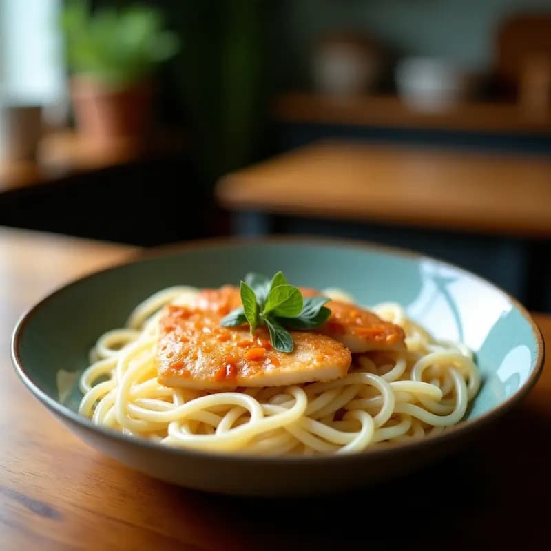 Mohinga Birmana: Desayuno de Fideos y Pescado Vegano con Leche de Coco