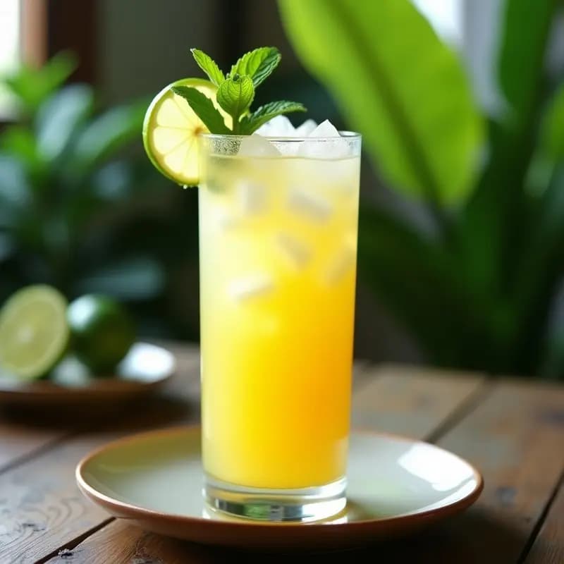 Mojito de Maracuyá y Hierbabuena Sin Azúcar: Bebida Cubana Refrescante y Light