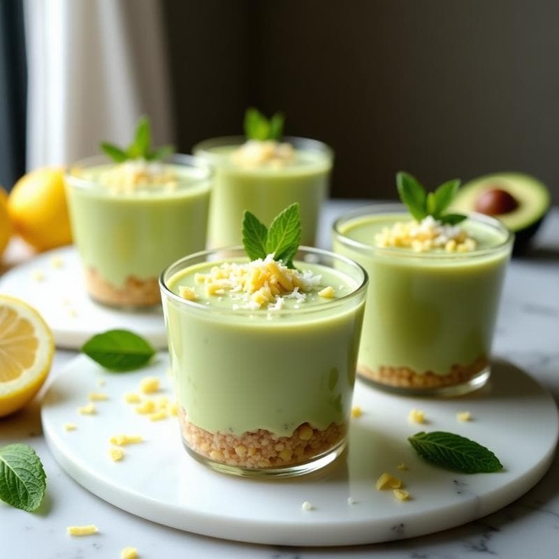 Mousse de Aguacate y Limón con Base de Almendras: Postre Keto y Sin Lactosa
