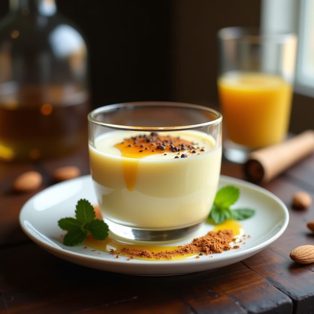 Mousse de Chirimoya y Vino Mosto: Postre Español Sin Lácteos con Toque Gourmet