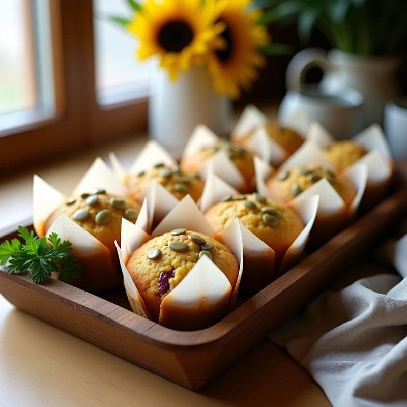 Muffins de Calabacín y Queso de Anacardos: Desayuno Sin Gluten y Alta en Proteína