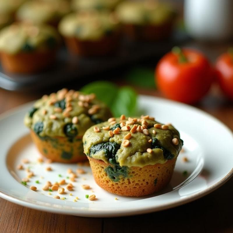 Muffins de Espinaca y Semillas de Cáñamo: Desayuno Keto y Rico en Omega-3