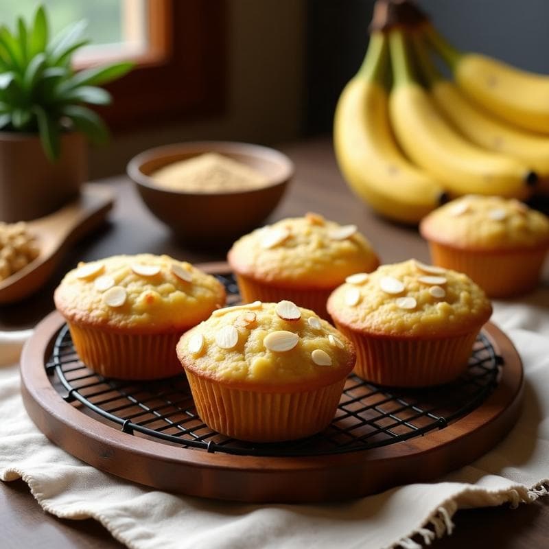 Muffins de Plátano Macho y Nuez Moscada: Desayuno Keto y Sin Azúcar