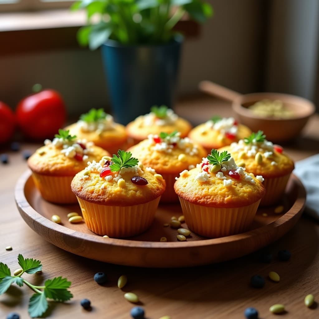 Muffins Salados de Maíz Azul y Pimientos Asados: Receta Sin Gluten para Tupper
